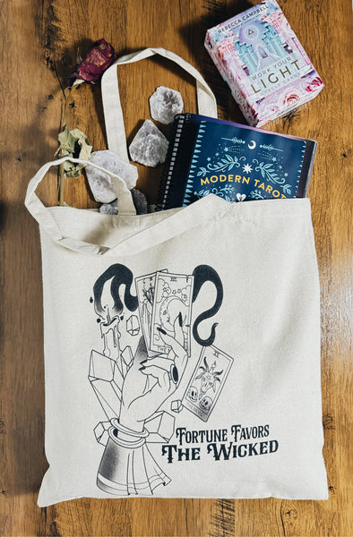 Fortune Favors the Wicked canvas bag