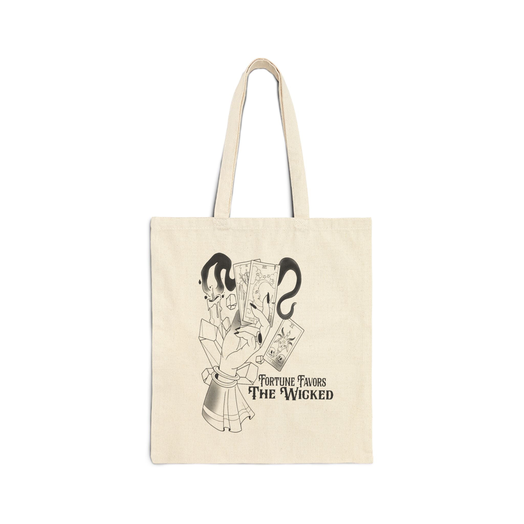 Fortune Favors the Wicked canvas bag