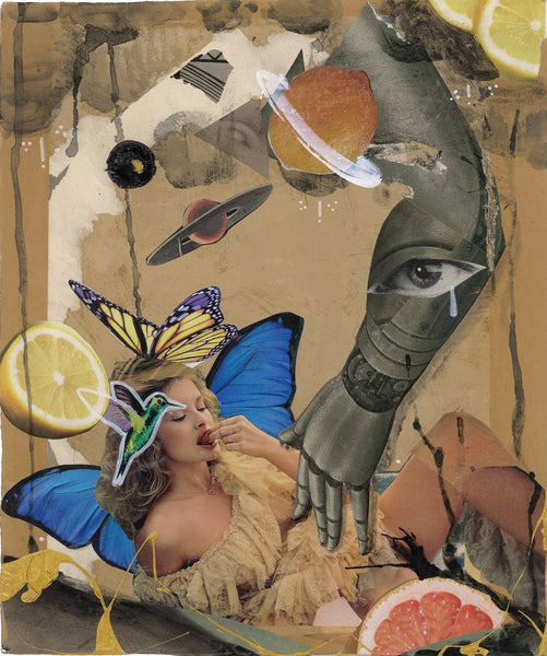 Outer Personal Space – Original Mixed Media Collage by Rich Hudson